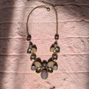 Elegant Pink and Purple Statement Necklace